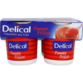 Delical Nutra'Pote pomme fraise sans lactose pour risque de dénutrition