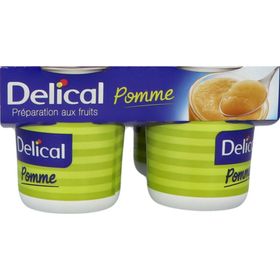 Delical Nutra'Pote Pomme – dessert fruité sans lactose pour dénutrition