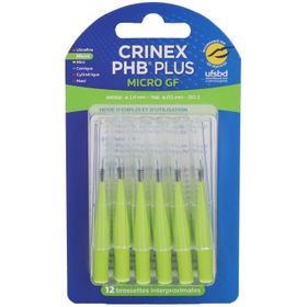CRINEX - PHB PLUS - Brossette interdentaire cylindrique compacte. micro plus, vert