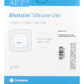 Biatain Silicone Lite Pansements Hydrocellulaire Alvéolé 7,5 x 7,5 cm