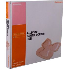 ALLEVYN GENTLE BORDER HEEL - Pansement hydrocellulaire absorption importante 23 x 23,2 cm