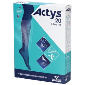 ACTYS 20 FEMME - Mi-bas médical de compression, classe 2, femme. beige clair, normal taill
