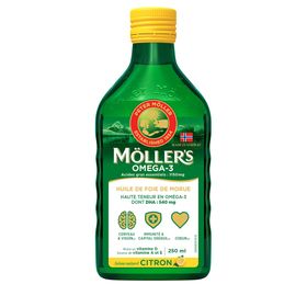 Möller's Omega-3 Huile de Foie de Morue Arôme Citron