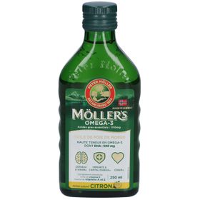 Möller's Omega-3 Huile de Foie de Morue Arôme Citron
