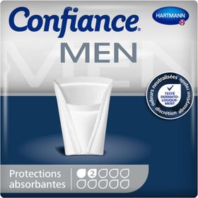 CONFIANCE MEN ABSORPTION 2 G - Protection absorbante discrète, forme coquille, pour homme