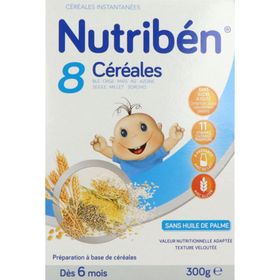 Nutribén 8 Céréales, Céréale infantile instantanée pour nourrisson 2ème âge
