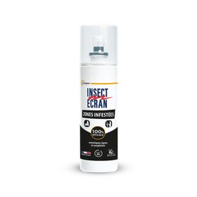 INSECT ÉCRAN Zones Infestées Répulsif Anti-Moustiques Spray Peau Adultes & Enfants 50 ml