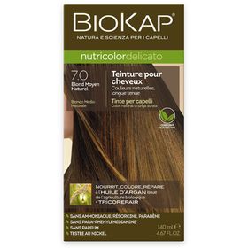 BIOKAP Nutricolor Delicato Teinture pour Cheveux 7.0 Blond Moyen Naturel