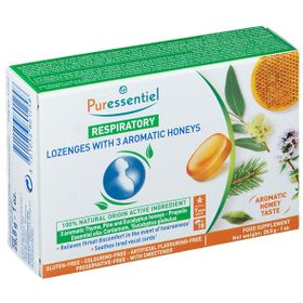 PURESSENTIEL RESPIRATOIRE Pastilles Respiratoire aux 3 miels aromatiques - 18 pastilles