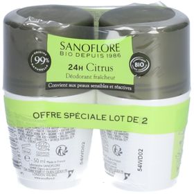 SANOFLORE Déodorant Citrus efficacité 24h certifié bio
