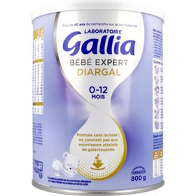Gallia Bébé Expert Diargal, Lait pour nourrisson 1er âge et lait de suite, bt 800 g