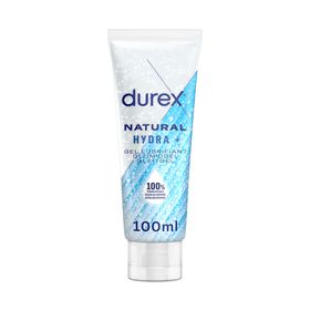 Durex Gel Lubrifiant 100% d'origine Naturel - Hydratant à l'Acide Hyaluronique - 100ml