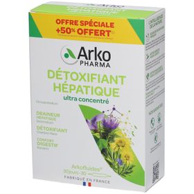 Arkopharma Arkofluides Détoxifiant Hépatique 20 Ampoules + 10 Ampoules Offertes
