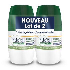 ETIAXIL Déodorant Végétal 24h - Roll-on lot de 2x50ml