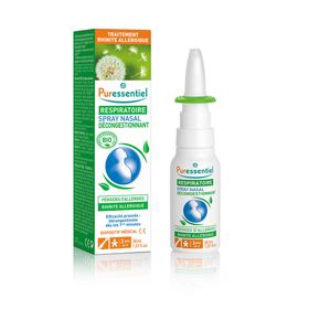 Puressentiel RESPIRATOIRE Spray Nasal Décongestionnant Allergies aux HE BIO - 30 ml