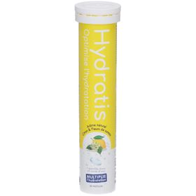 HYDRATIS - Pastilles Hydratation Electrolytes - Citron / Fleur de Sureau - Améliore l'Hydratation et Favorise l'Énergie - Formule Isotonique - Sport, Récupération, Bien-être - 1 tube (20 Pastilles)