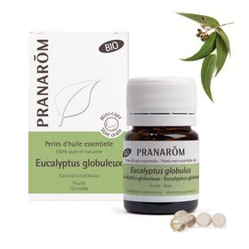 Pranarôm Perles d'huile essentielle Eucalyptus globuleux Bio