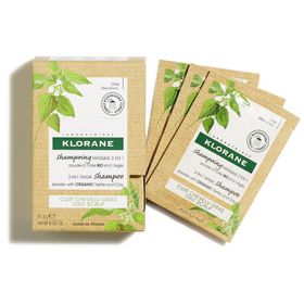 KLORANE Shampoing Masque 2 en 1 à la poudre d'Ortie BIO et à l’Argile