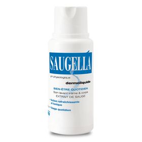 Saugella - Dermoliquide - Soin lavant pour l’hygiène intime quotidienne des femmes adultes - à base d’extrait de Sauge - Assure le bien-être intime quotidien - Flacon 250 ml