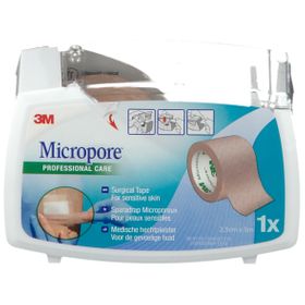 3M™ Micropore™ Sparadrap microporeux, non tissé, chair 5 m x 25 mm
