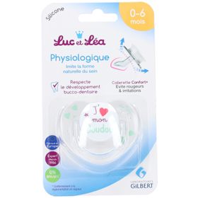 Luc & Léa Sucette Physiologique Silicone 0-6 mois Confort+