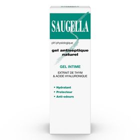 Saugella - Gel Antiseptique Naturel - Gel Hydratant – Protecteur – Anti-odeurs avec Sensation rafraîchissante prolongée A base de Thym et de l'acide Hyaluronique, 30 ml