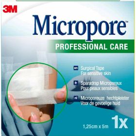 3M™ Micropore™ Sparadrap Microporeux Non Tissé blanc 1,25 cm x 5 m