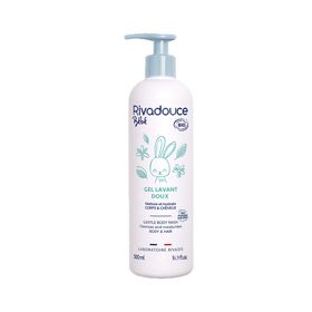 Rivadouce Gel doux lavant corps et cheveux certifié bio - Flacon pompe 500ml