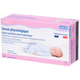 Care + sérum physiologique stérile - boite de 40 unidoses de 5 ml - EG LABO
