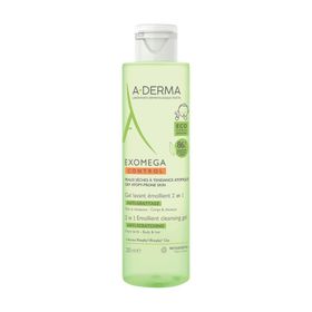 A-DERMA EXOMEGA CONTROL Gel lavant émollient 2 en 1 anti-grattage