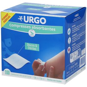 URGO Compresses Absorbantes Douces & Stériles NT 7,5 x 7,5 cm