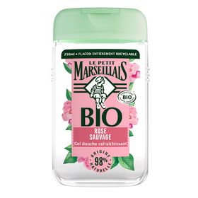 Le Petit Marseillais Gel Douche Bio Hydratant, au pH neutre, Rose Sauvage, 250 ml