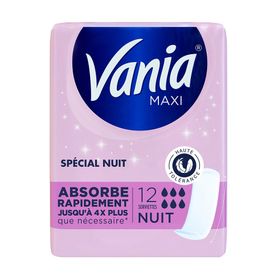 Vania® MAXI Serviettes Hygiéniques Nuit