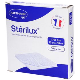Stérilux compresse de gaze 10 cm x 10 cm