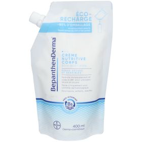 BepanthenDerma® Crème Nutritive Corps Éco-Recharge 400 ml Peaux Sèches et Sensibles