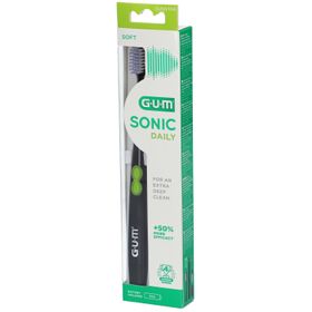 GUM® SONIC DAILY BLACK 4100 Brosse à dents électrique à pile