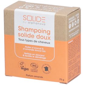 ALPHANOVA Solide Shampoing doux Bio & Vegan - Amande