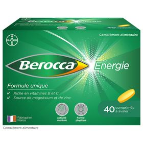 Berocca Energie  Vitamine B et C, Magnésium et Zinc 40 CPS Pellicules