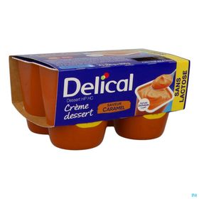 Delical Crème Dessert HP-HC Sans Lactose Saveur Caramel