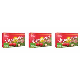 VITASCORBOL - Complément alimentaire à base de vitamine C - Acérola - 100% Naturelle - Fatigue et système immunitaire - Programme 30 jours - 30 comprimés à croquer
