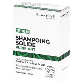 GRANIONS® Shampoing Solide Certifié Bio - Purifiant