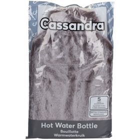 Cassandra Bouillotte Housse Fausse fourrure Gris foncé 1,8L