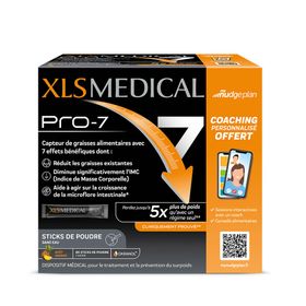 XLS MEDICAL PRO 7 - Aide à la perte de poids -90 sticks de poudre-1 mois + coaching OFFERT