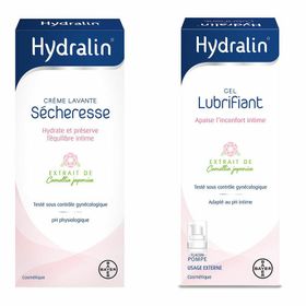 Hydralin® Sécheresse Crème Lavante Hydratante + Gel Lubrifiant Hydratant