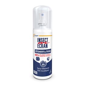 INSECT ECRAN - Spray Anti-Moustiques - Protection contre les piqures de moustiques - Vêtements &Tissus - Sans odeur - Spray - Fabriqué en France