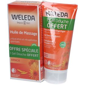 Weleda Huile de Massage à l'Arnica 200 ml + Gel Douche Sport à l'Arnica