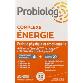 PROBIOLOG COMPLEXE ENERGIE - Gélule, complément alimentaire à base de 2 souches, de vitami