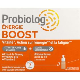 PROBIOLOG ENERGIE BOOST - Shot, complément alimentaire à base de souche microbiotique, pla