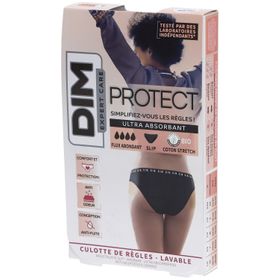 DIM Protect Culotte de règles Lavable - Slip - Coton bio - Flux Abondant - 48/50