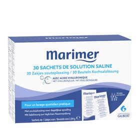 Marimer 30 Sachets de Sels Minéraux Nasal pour Lavage de Nez, Rhinite, Allergie
